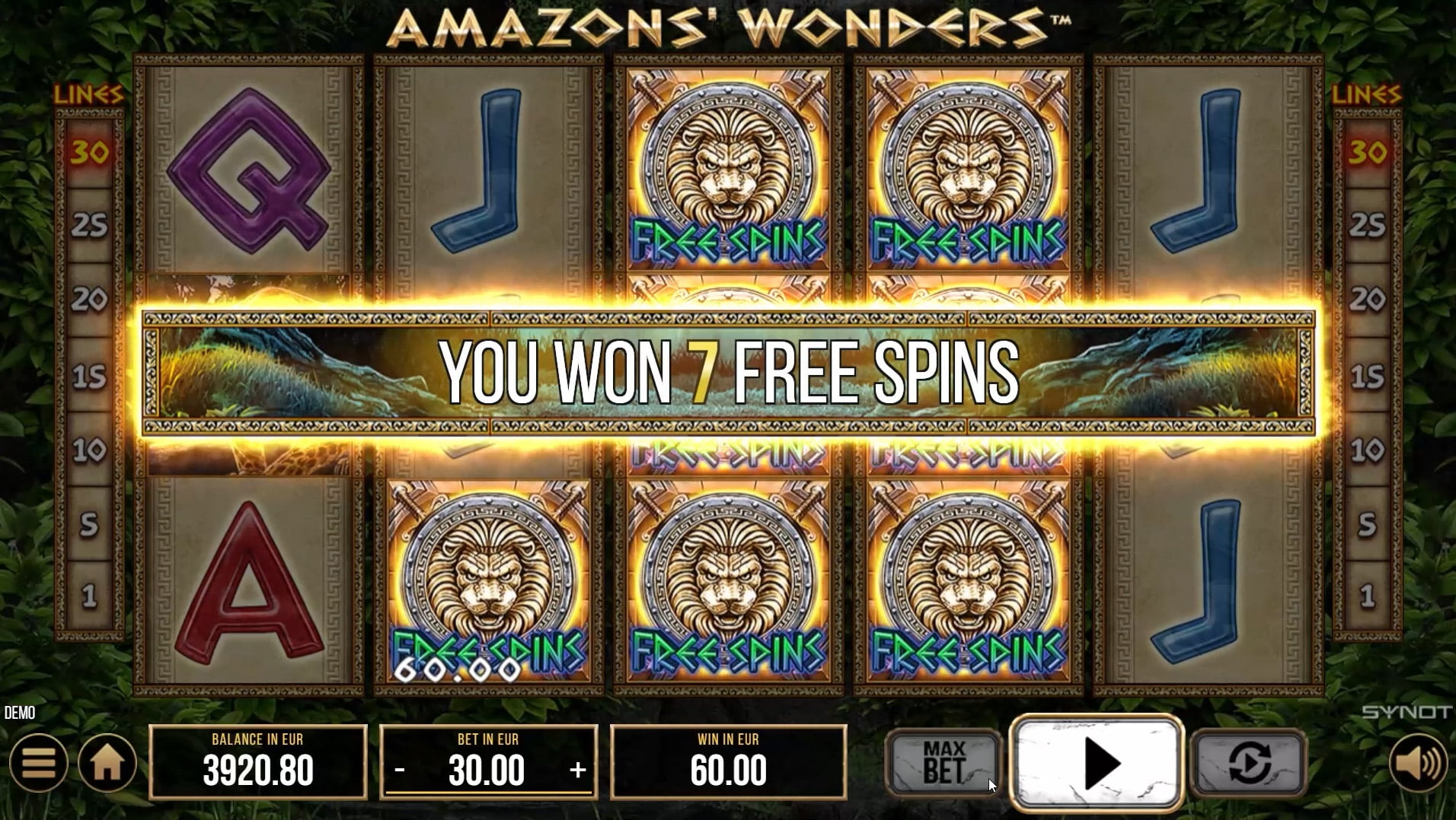 Amazon Wonders Free Spins